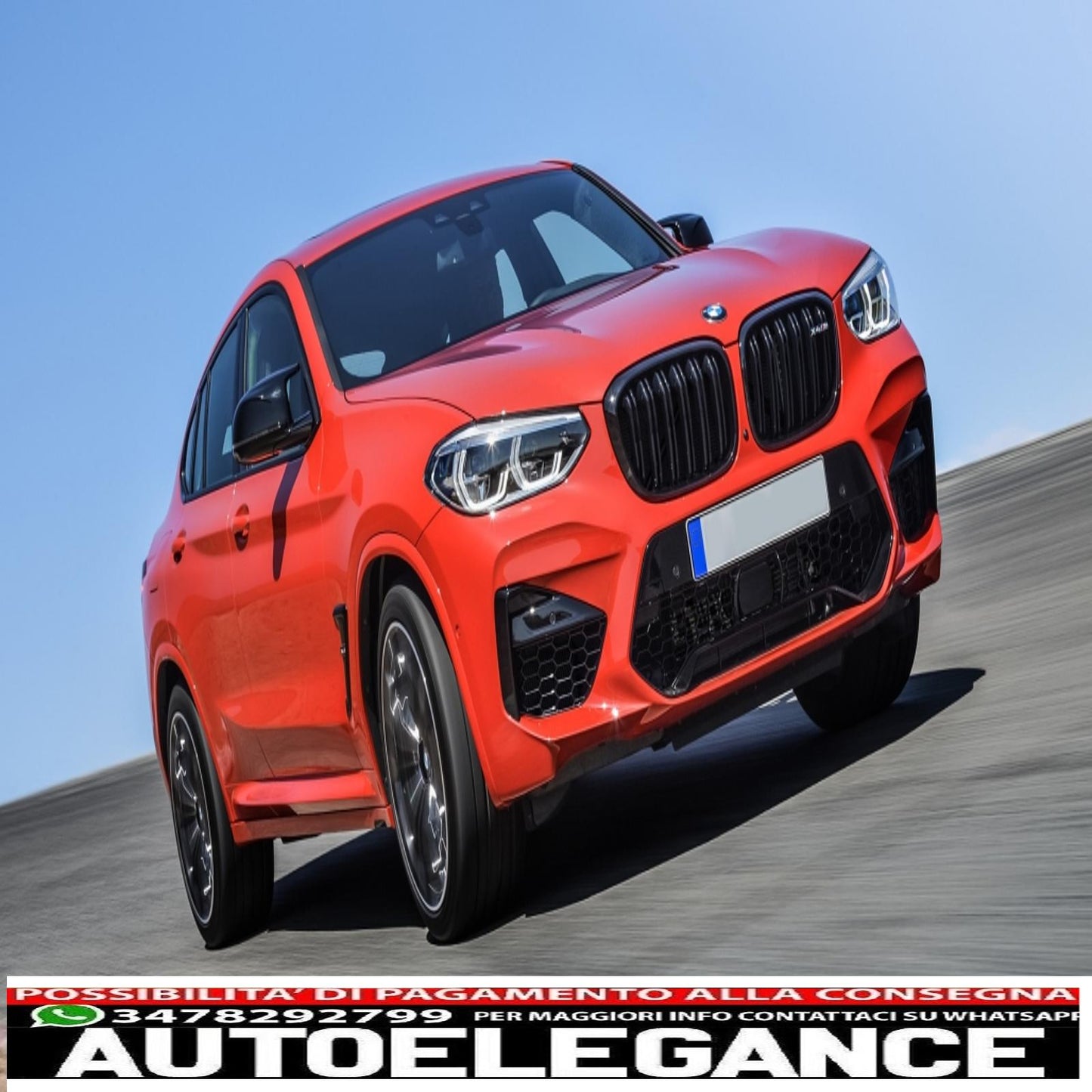 paraurti anteriore adatto per bmw x3 g01 (2017-up) x4 g02 (2018-up) m tech design