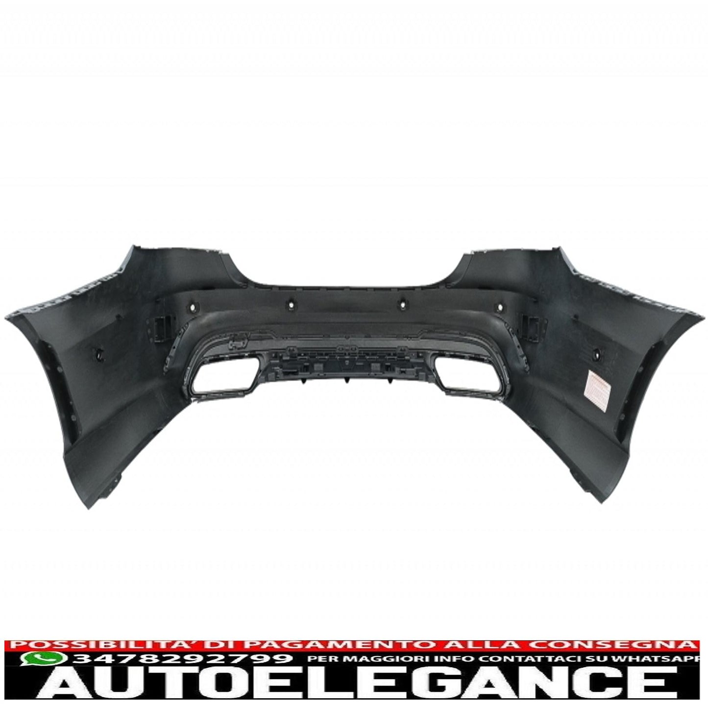 Rear bumper with exhaust tips suitable for mercedes e class w212 facelift (2013-2016) 