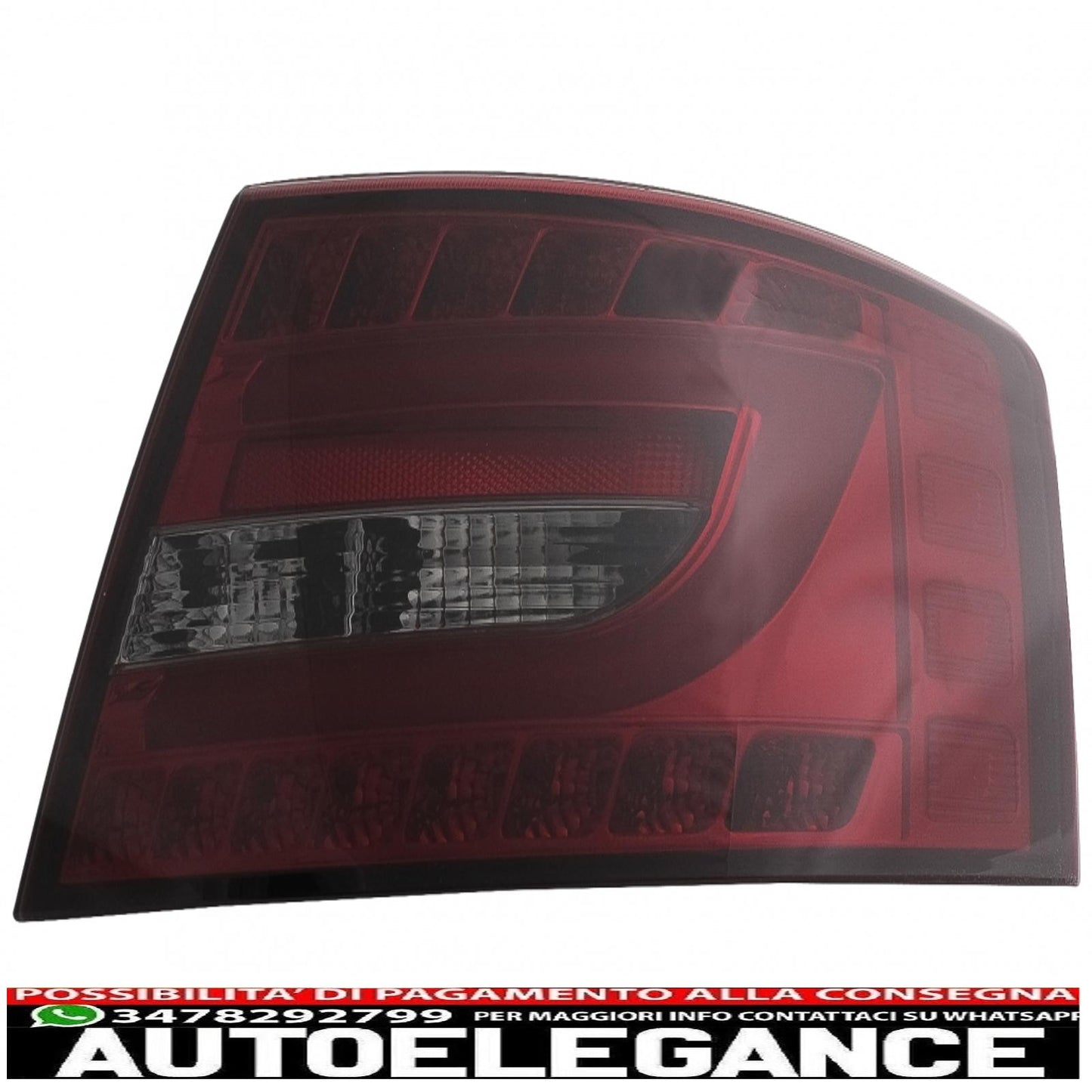 led rear lights suitable for audi a6 c6 4f limousine (04.2004-2008) smoke red 7pin