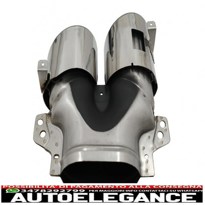 Exhaust pipes suitable for mercedes a-class w177 cla ii x118 c118 gla suv h247 glb suv x247 35 amg / 45 amg (2018-) 45s chrome design