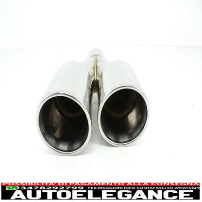 diffusore d'aria a doppia uscita adatto per bmw f10 serie 5 (2011-2017) design m-performance con terminali di scarico m-power cromati