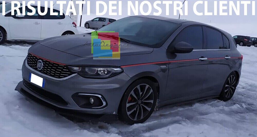 FIAT TIPO LAMA SOTTO PARAURTI ANTERIORE IN ABS LOOK SPORTIVO NERO LUCIDO -