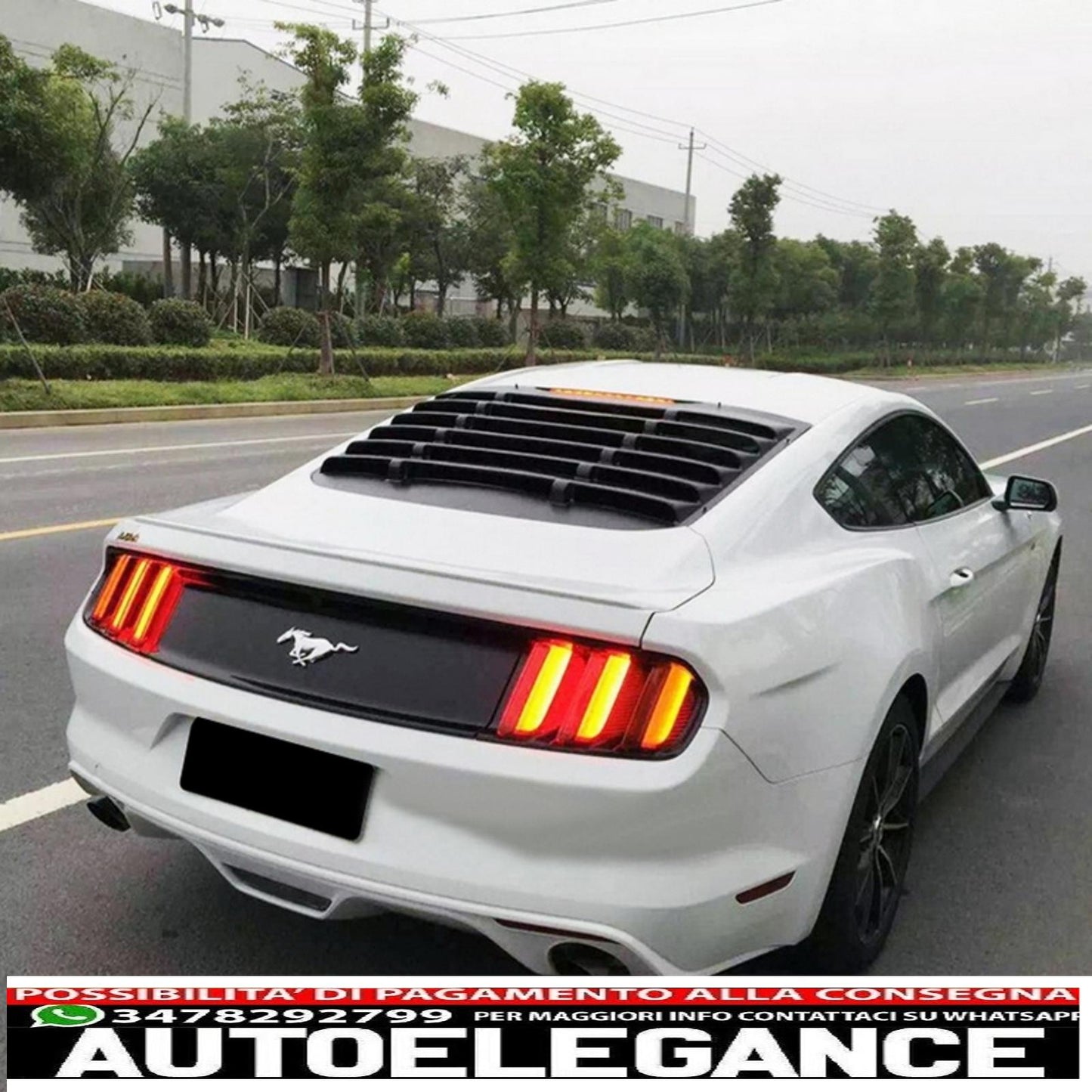 alette del lunotto posteriore adatte per Ford Mustang MK6 VI sesta generazione (2015-2019) copertura parasole AUTOELEGANCERICAMBI