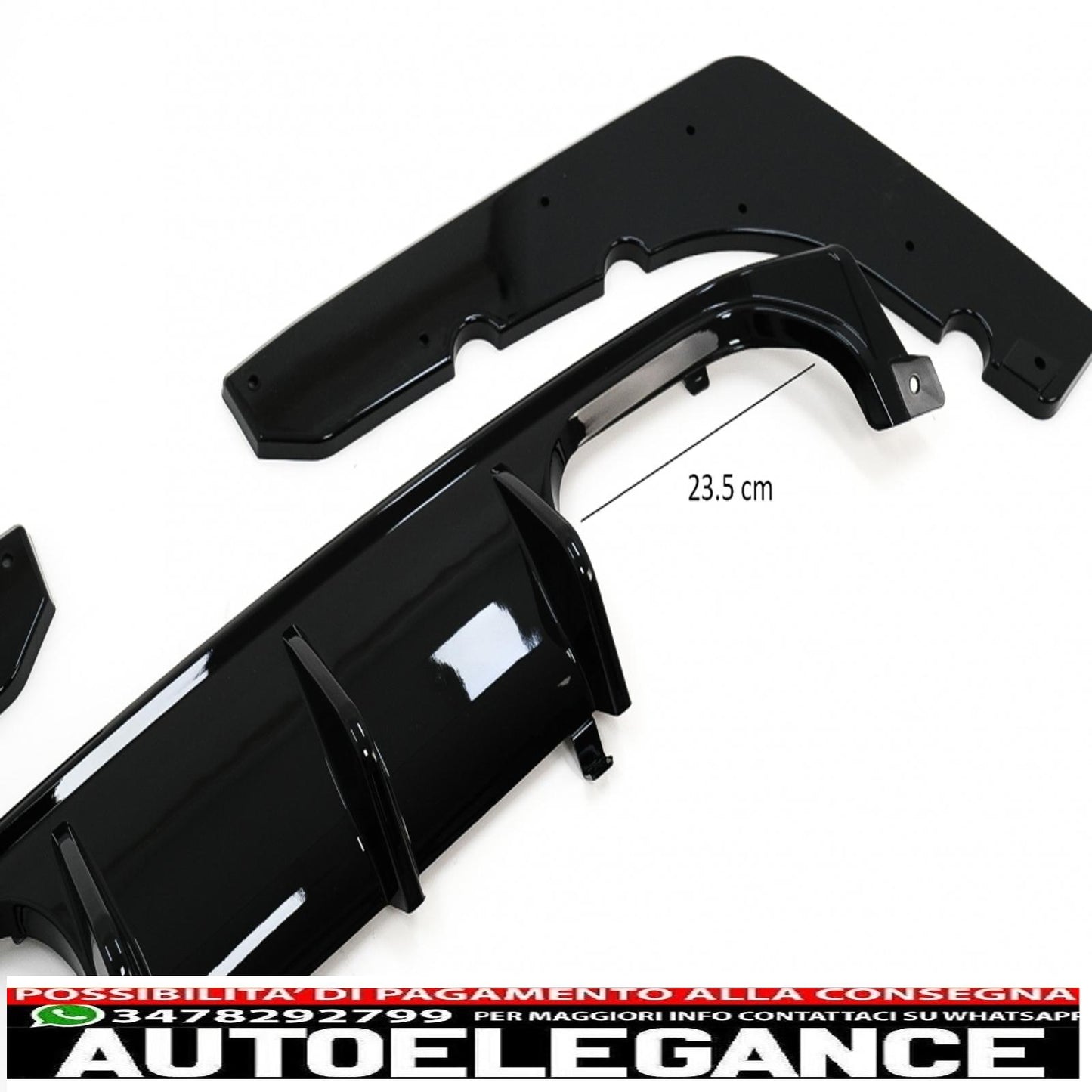 Aerodynamic Body Kit Front Bumper Lip &amp; Air Diffuser Fit For BMW F80 M3 Sedan F82 M4 Coupe (2014-2019) M Sport Design Piano Black