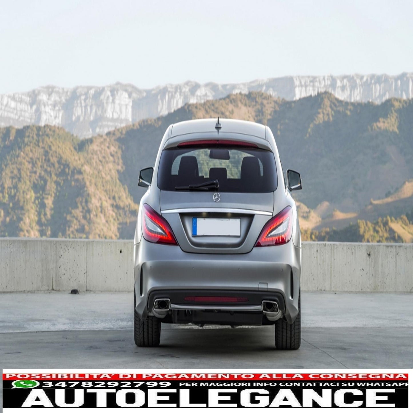 diffusore paraurti posteriore adatto per mercedes cls berlina w218 (2012-2017) solo per paraurti standard