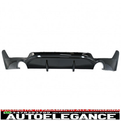 Labbro spoiler paraurti anteriore adatto per BMW Serie 4 F32 F33 F36 Coupe Cabrio Grand Coupe (2013-03.2019) con minigonne laterali, estensioni per labbra aggiuntive e diffusore paraurti posteriore doppia doppia uscita