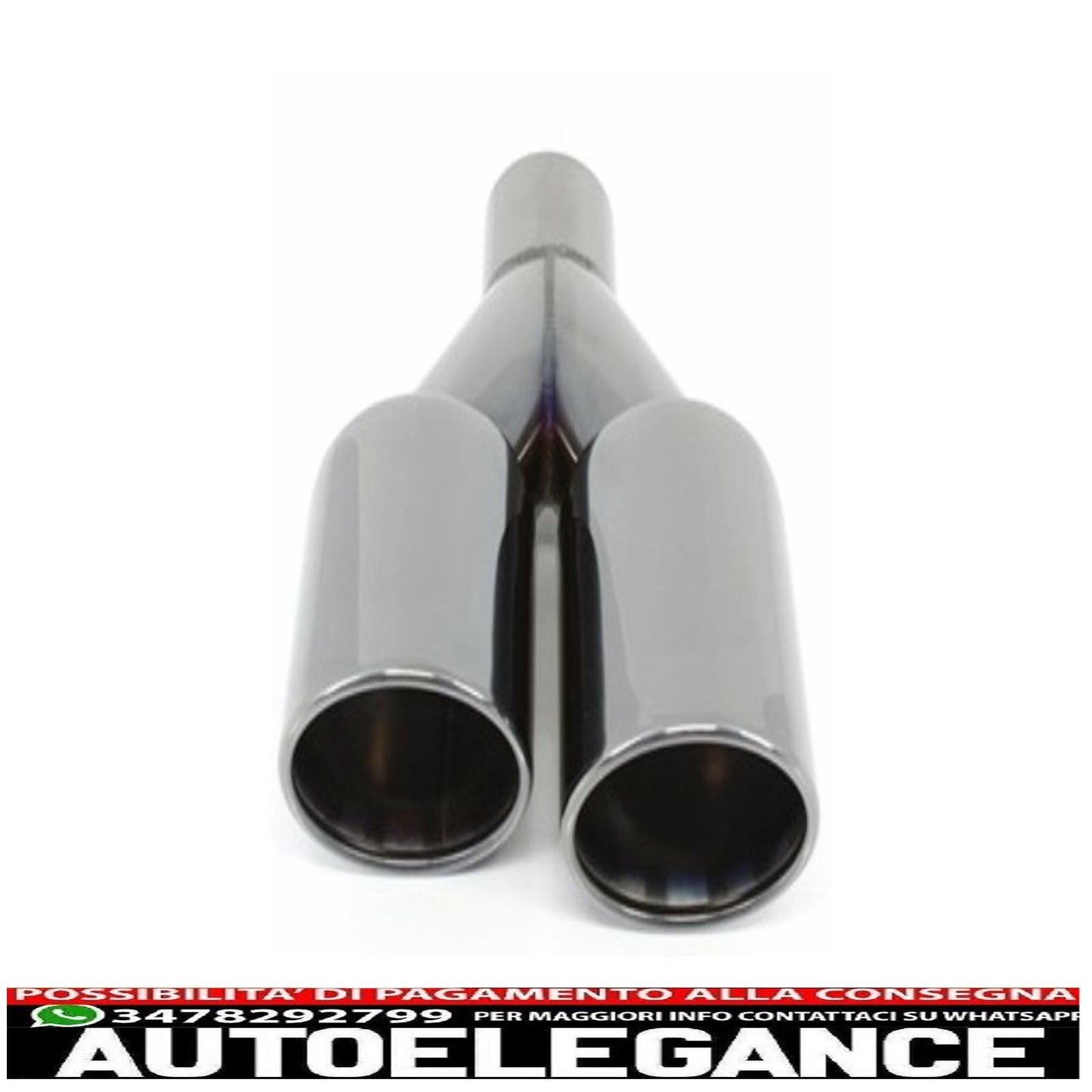 Double outlet air diffuser suitable for bmw 5 series f10 f11 (2011-2017) m sport design with black exhaust tips