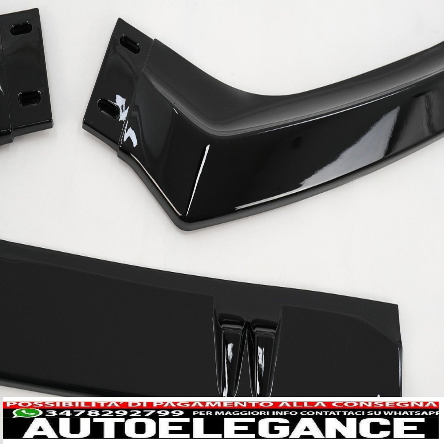 additional spoiler for front bumper suitable for audi a4 b8.5 facelift (2012-2015) sedan avant piano black 