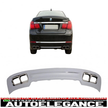 diffusore posteriore con terminale di scarico adatto per BMW F01 (2008-up) serie 7 760i design quad