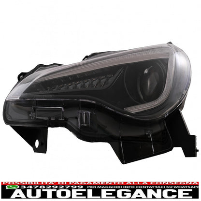 fari anteriori a led adatti per toyota 86 (2012-2019) subaru brz (2012-2018) scion fr-s (2013-2016) con luci di svolta dinamiche sequenziali