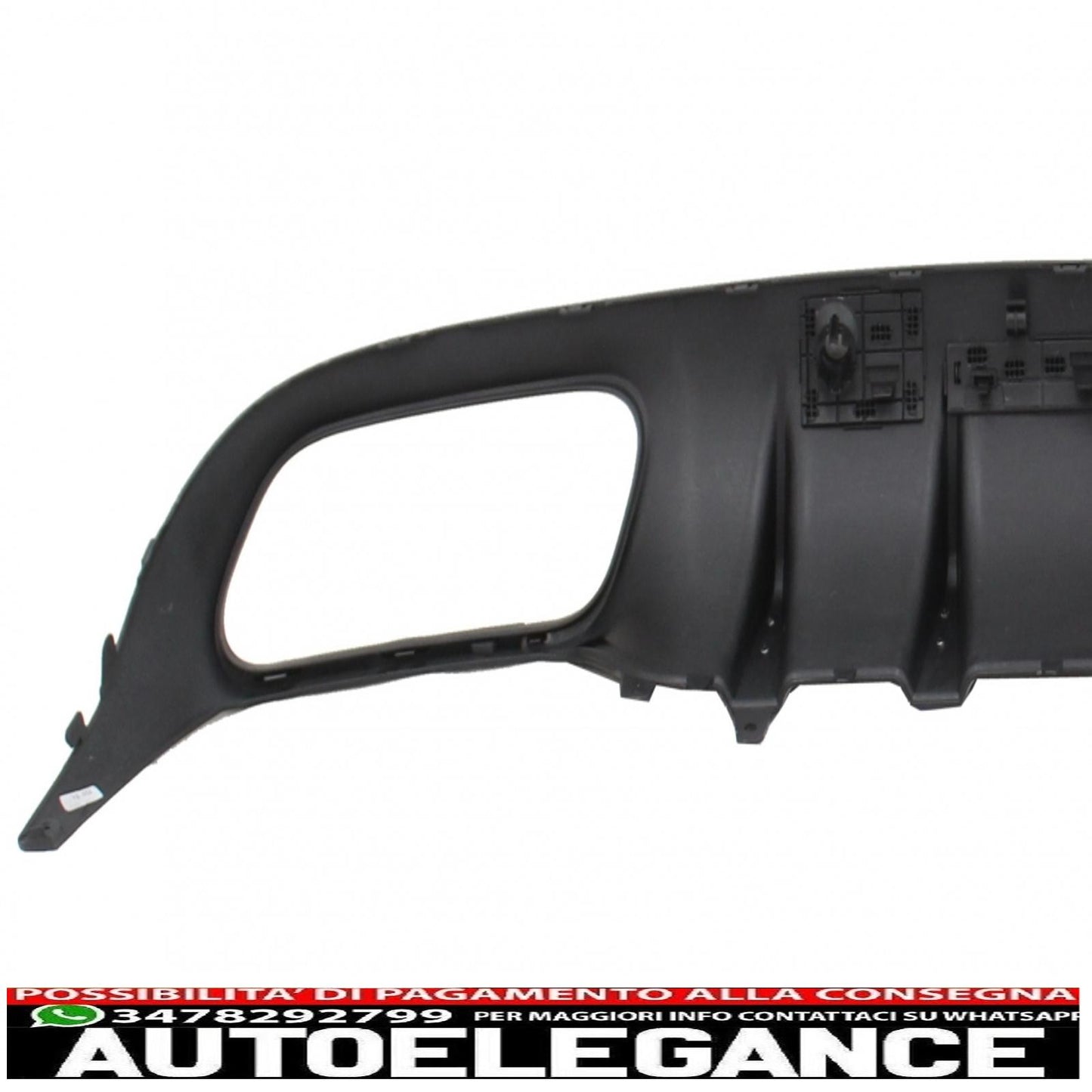 Diffusore mantovana per paraurti posteriore adatto per mercedes classe c c205 a205 coupe cabriolet (2014-2019) restyling c63s design tutto nero