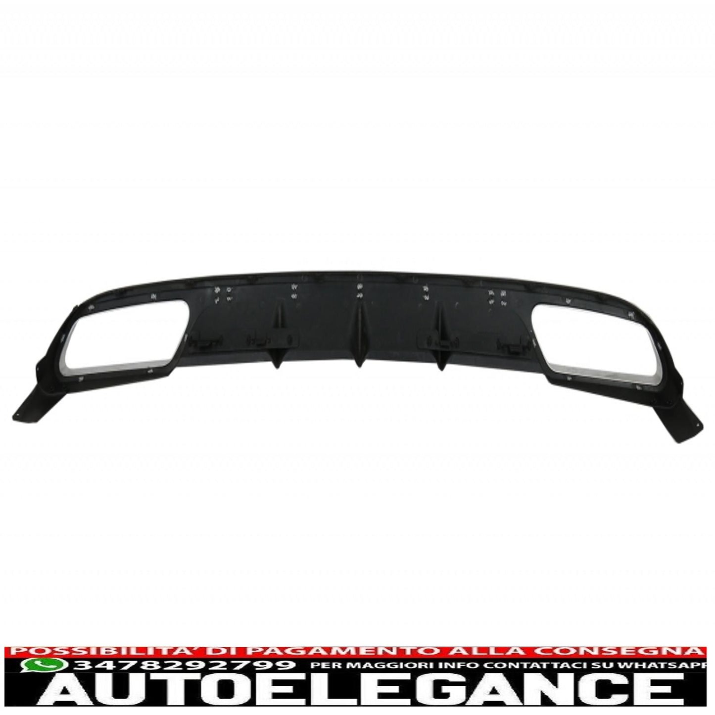 paraurti anteriore con diffusore posteriore e terminale di scarico nero adatto per mercedes classe e w212 facelift (2013-2016) solo design e65 paraurti standard