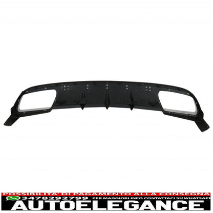 paraurti anteriore con diffusore posteriore e terminale di scarico nero adatto per mercedes classe e w212 facelift (2013-2016) solo design e65 paraurti standard