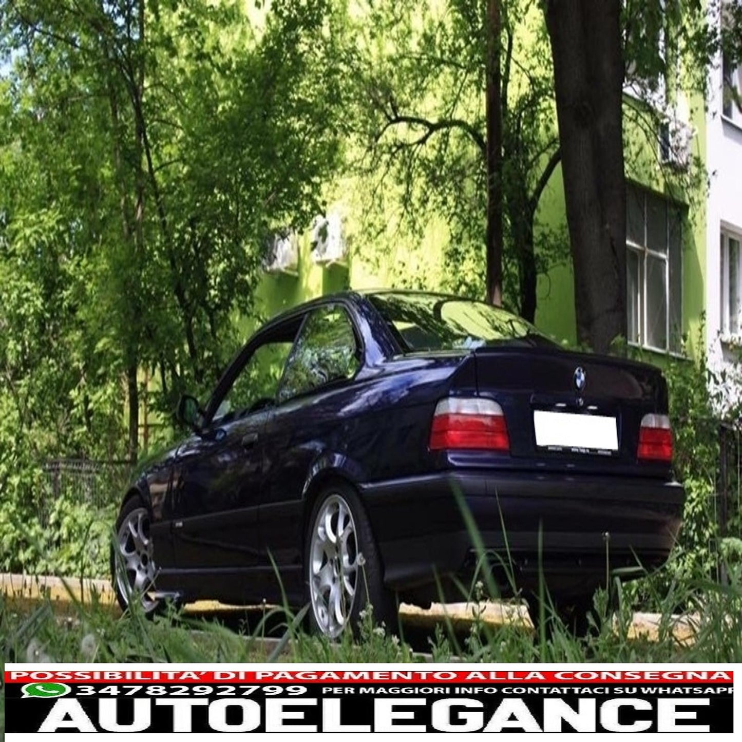 paraurti posteriore con minigonne laterali adatto per bmw e36 serie 3 (1992-1998) design m3