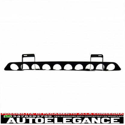 Gloss Black Front Bumper Skid Plate Off Road Spoiler LED DRL Extension Fit For Mercedes G Class W463 (1989-2016) B-Design 