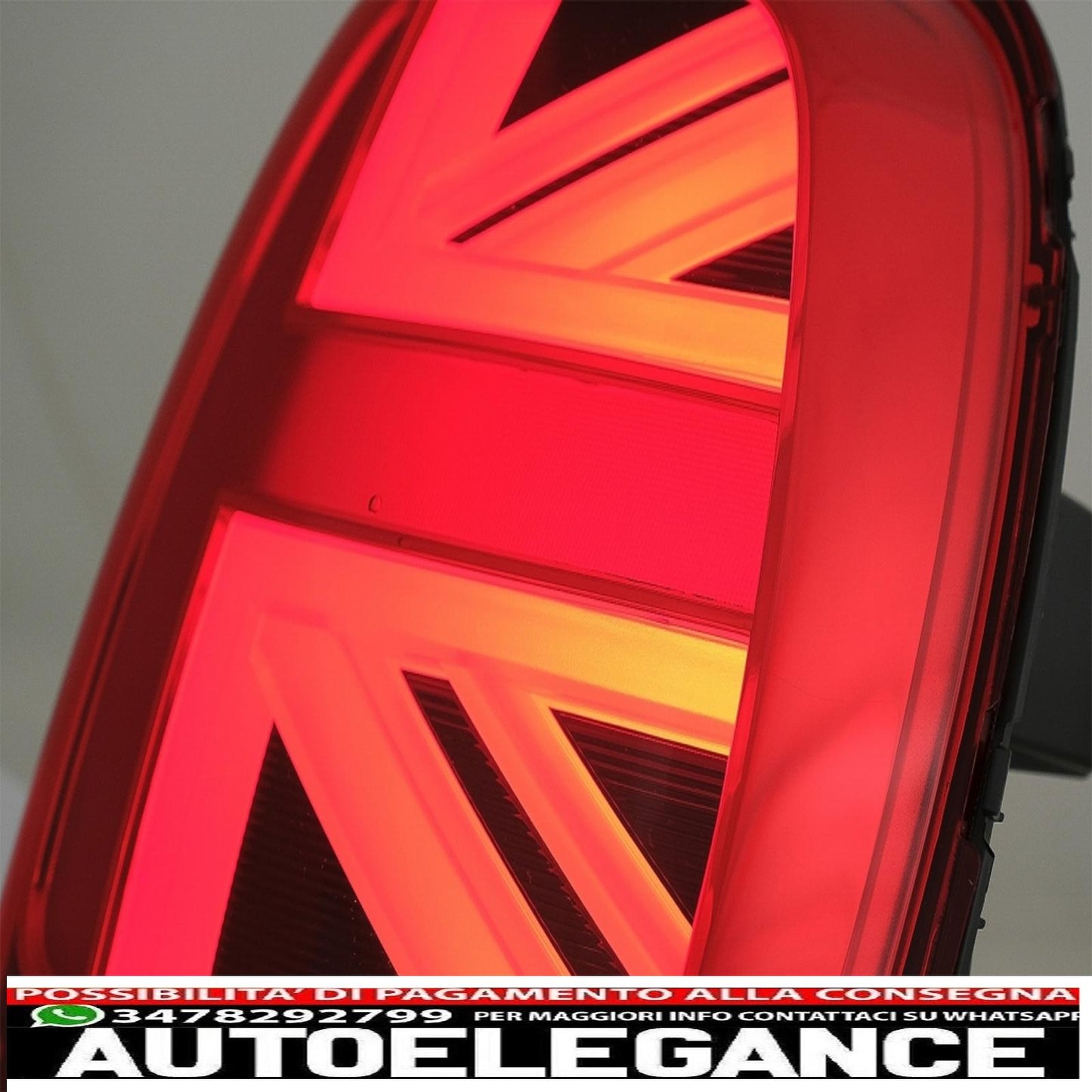 Rear lights suitable for mini one f55 f56 f57 3d 5d cabriolet (2014-2018) jcw design red