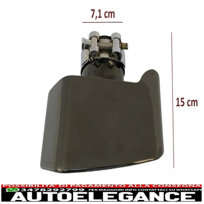 diffusore d'aria a doppia uscita adatto per bmw serie 5 f10 f11 (2011-2017) con terminali di scarico m-performance design nero pianoforte