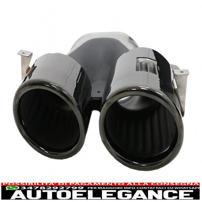 Rear Diffuser and Black Exhaust Tips Suitable for Mercedes Gla Suv H247 Sport Line (2020-) Aero 45s Design Night Package 