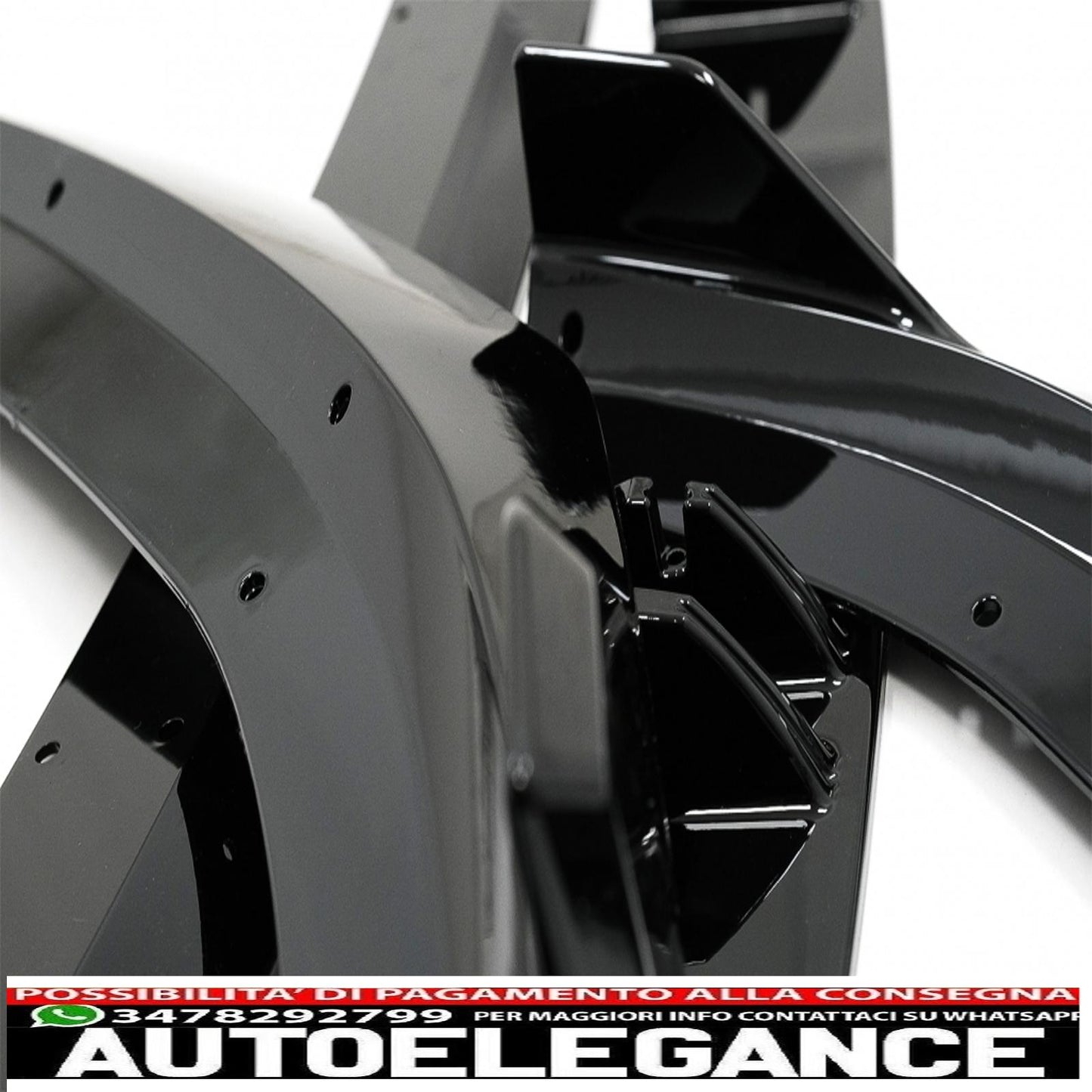 Rear bumper valance diffuser with additional front bumper spoiler suitable for audi a3 8v facelift (2017-2019) sedan cabrio rs3 only bumper design s-line piano black