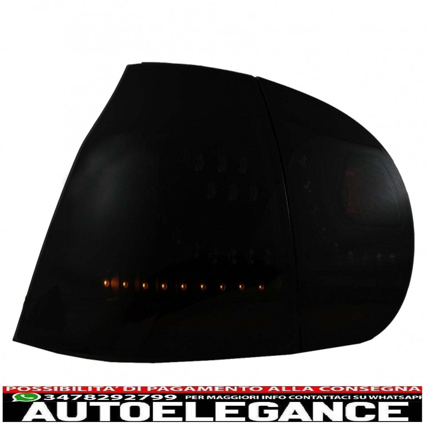 fanali posteriori a led fumé nero luci sequenziali dinamiche con estensione paraurti posteriore e minigonne laterali adatti per vw golf 5 (2004-2007) design urban style r32