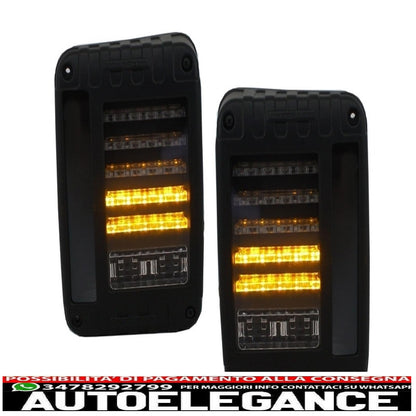 fanali posteriori full led adatti per jeep wrangler rubicon jk (2007-2017)