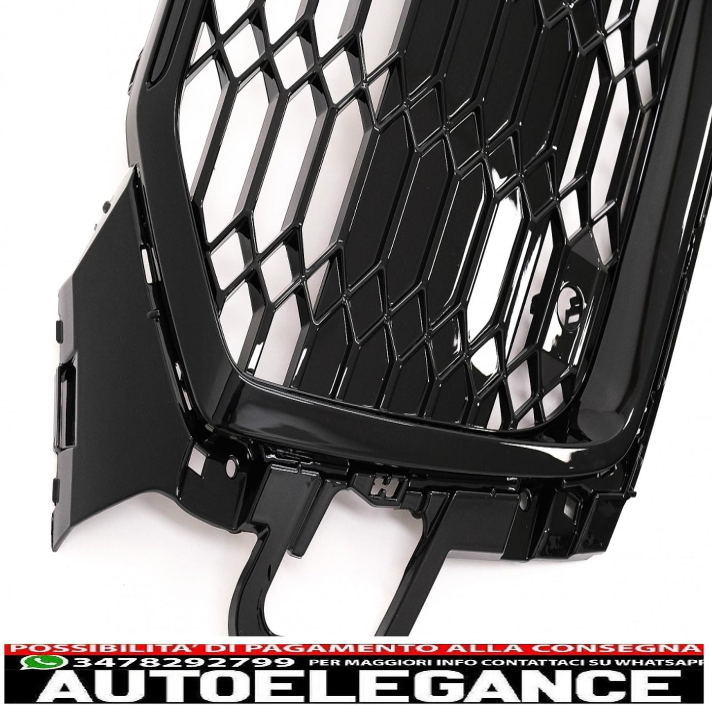 front grille suitable for audi a5 f5 facelift (2019 onwards) racing look piano black 