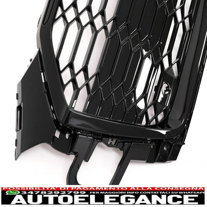 front grille suitable for audi a5 f5 facelift (2019 onwards) racing look piano black 