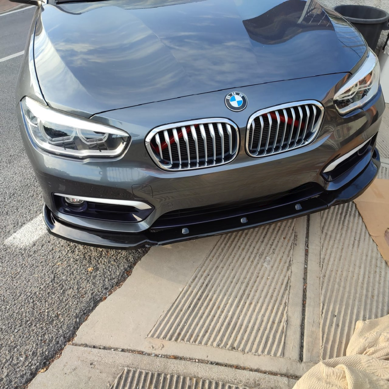 SPLITTER ADATTO PER BMW SERIE 1 F20 2015-2019 STANDARD NERO LUCIDO
