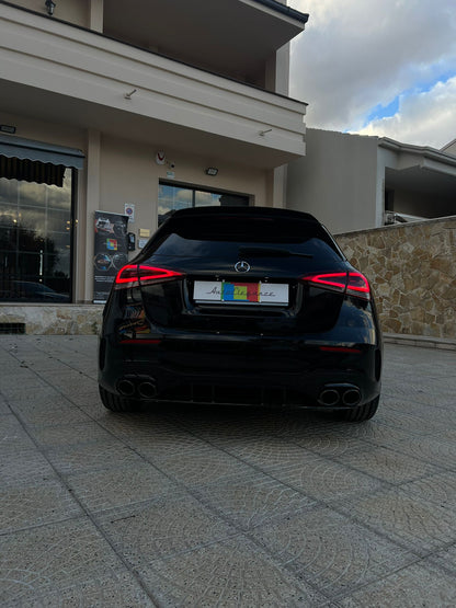 💎DIFFUSORE POSTERIORE PER MERCEDES A W177 AMG SOTTO TERMINALI NERI A45S💎