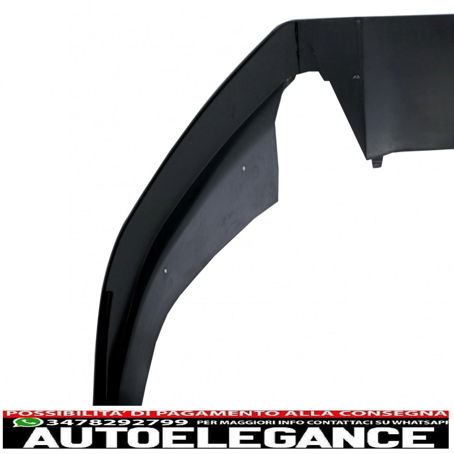 Front bumper additional spoiler suitable for audi a4 b9 8w (2016-2018) piano black RS4 design 