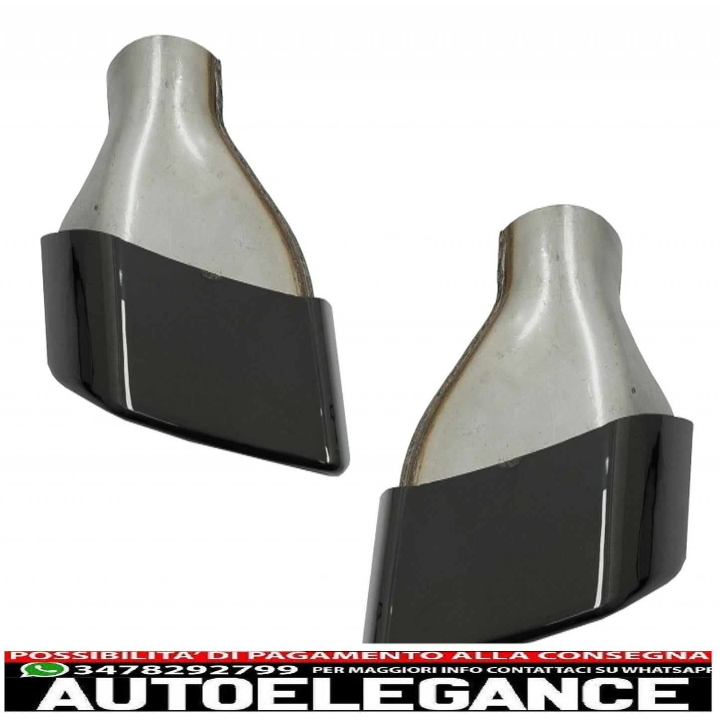 diffusore paraurti posteriore con terminali di scarico adatto per BMW Serie 5 G30 G31 Limousine Touring (2017-up) M Performance Design Nero