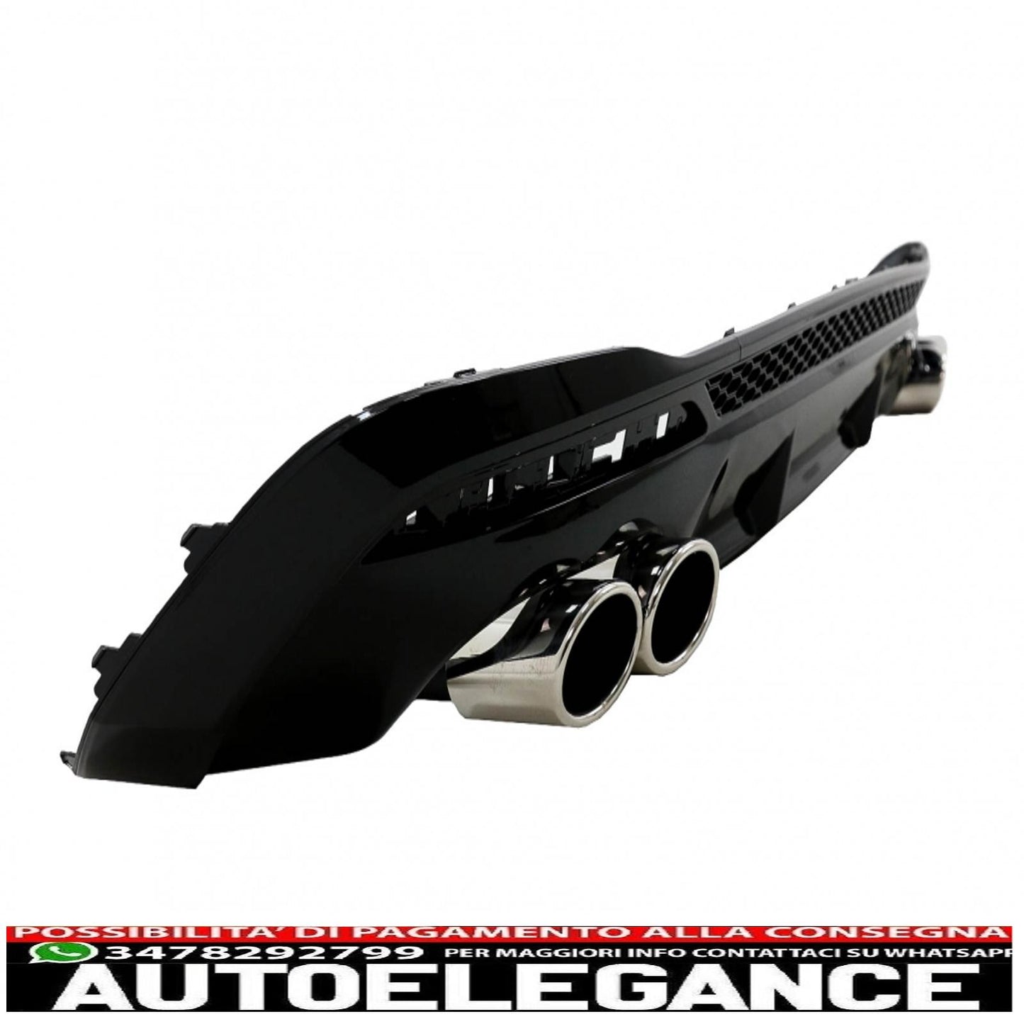 Diffusore mantovana paraurti posteriore adatto per audi a4 b9 8w facelift (2020 in poi) solo s-line nero