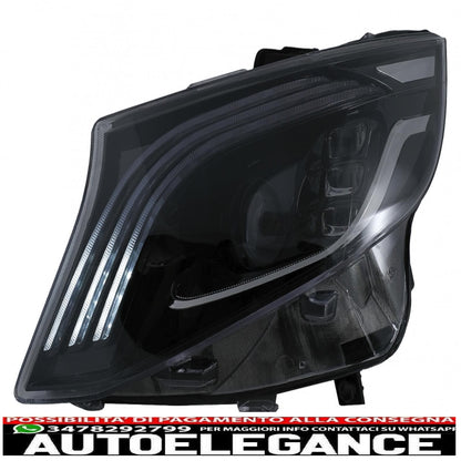 fari full led adatti per mercedes classe v w447 (2016-2020) neri