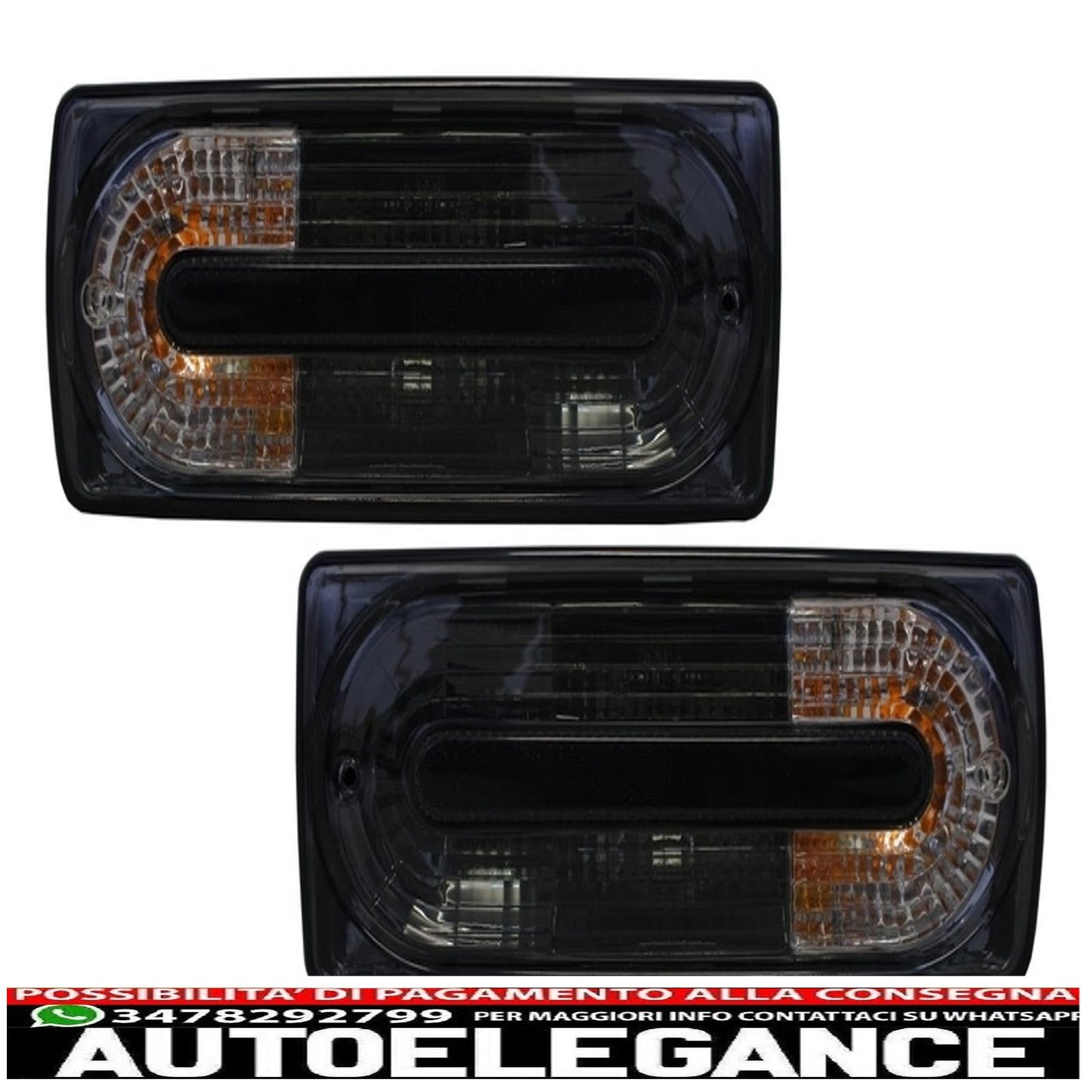 paraurti posteriore con fanali fumé adatto per mercedes classe g w463 (1989-2017) g63 design g65