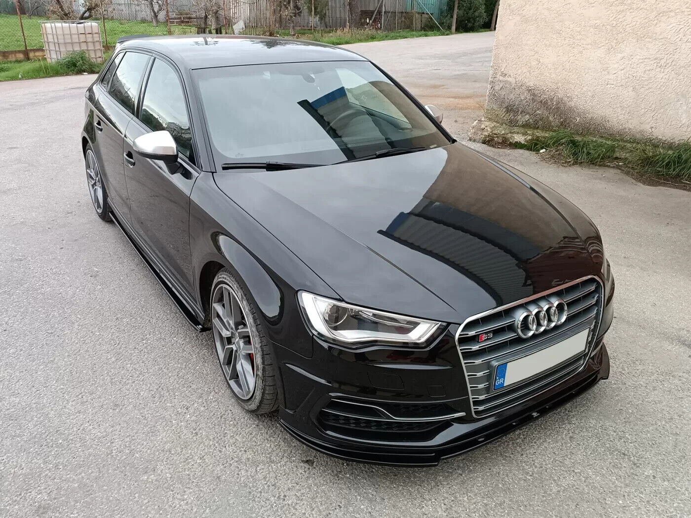 SPLITTER ADATTO PER AUDI A3 8V 2012-2016 S3 SLINE LOOK NERO LUCIDO