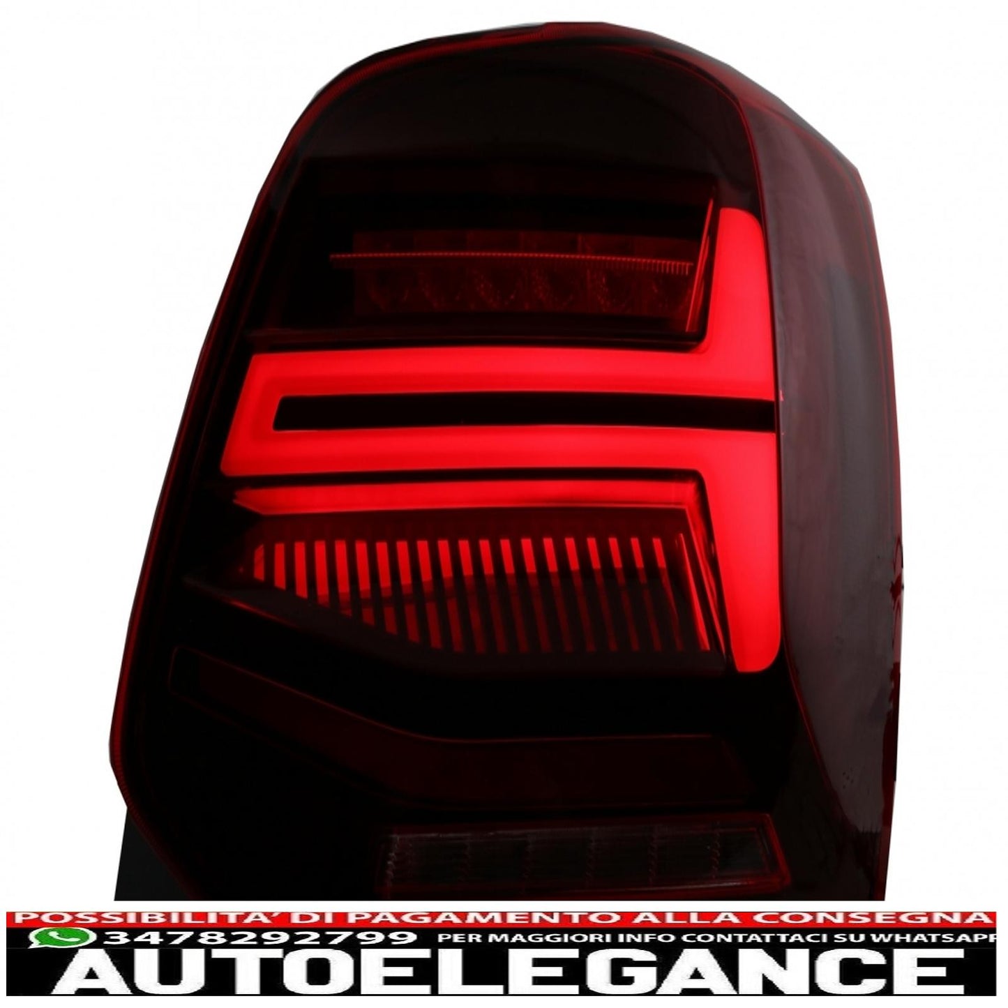 fanali posteriori full led adatti per vw polo 6r 6c 61 (2011-2017) indicatori di direzione dinamici sequenziali vento look