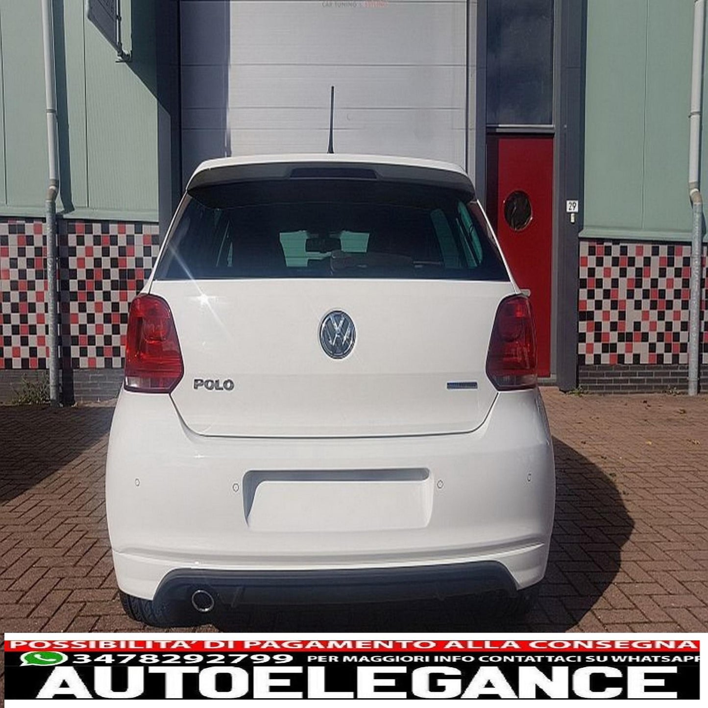 Roof spoiler suitable for vw polo 6r mk6 (2009-2018) gti design 