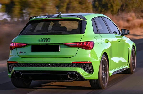 SPOILER SUITABLE FOR AUDI A3 8Y 2020+ GLOSSY BLACK LOOK SPORTY DESIGN 