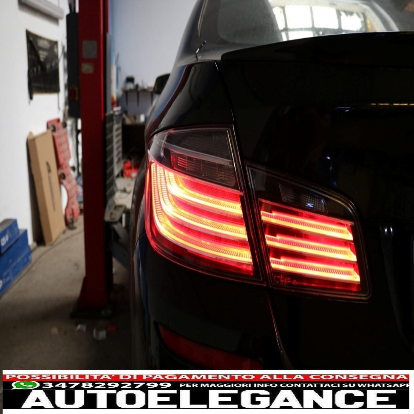 m performance led rear lights suitable for bmw 5 series f10 (2011-2017) black line design lci