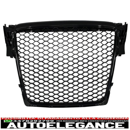 diffusore del paraurti posteriore e terminali di scarico con griglia centrale e luci posteriori a LED adatti per audi a4 b8 avant pre restyling (2007-2011)