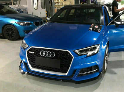 GRIGLIA ADATTA PER AUDI A3 8V 2017-2020 LOOK RS3 BORDO CROMATO DESIGN SPORTIVO