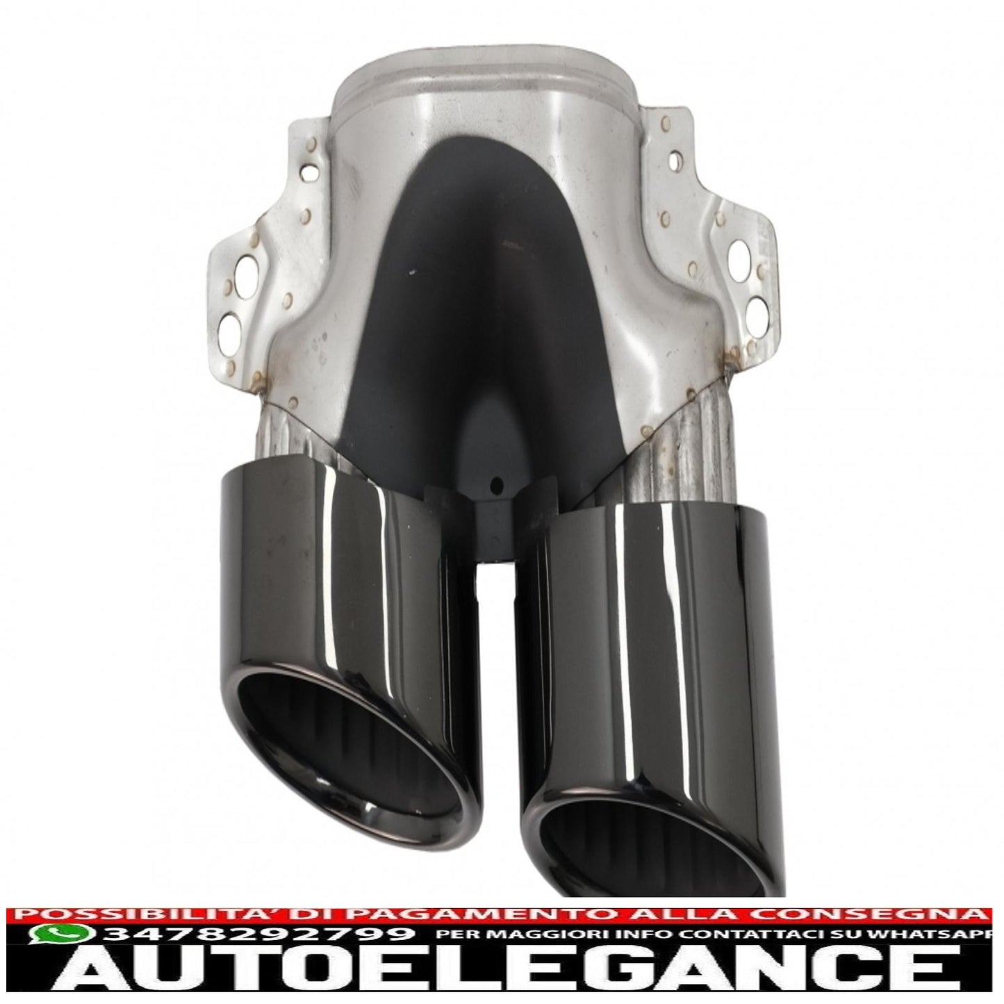 Exhaust pipes suitable for mercedes a-class w177 cla ii x118 c118 gla suv h247 glb suv x247 35 amg / 45 amg (2018-) 45s design black 