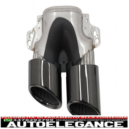 Exhaust pipes suitable for mercedes a-class w177 cla ii x118 c118 gla suv h247 glb suv x247 35 amg / 45 amg (2018-) 45s design black 