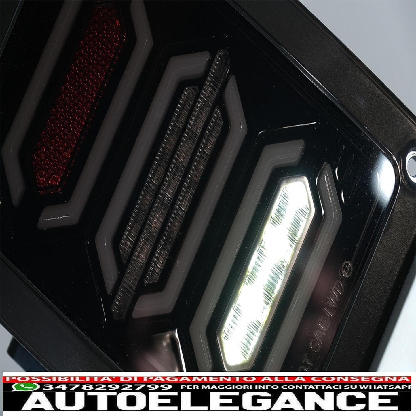 fanali posteriori full led adatti per jeep wrangler jk rubicon (2007-2017) fumè