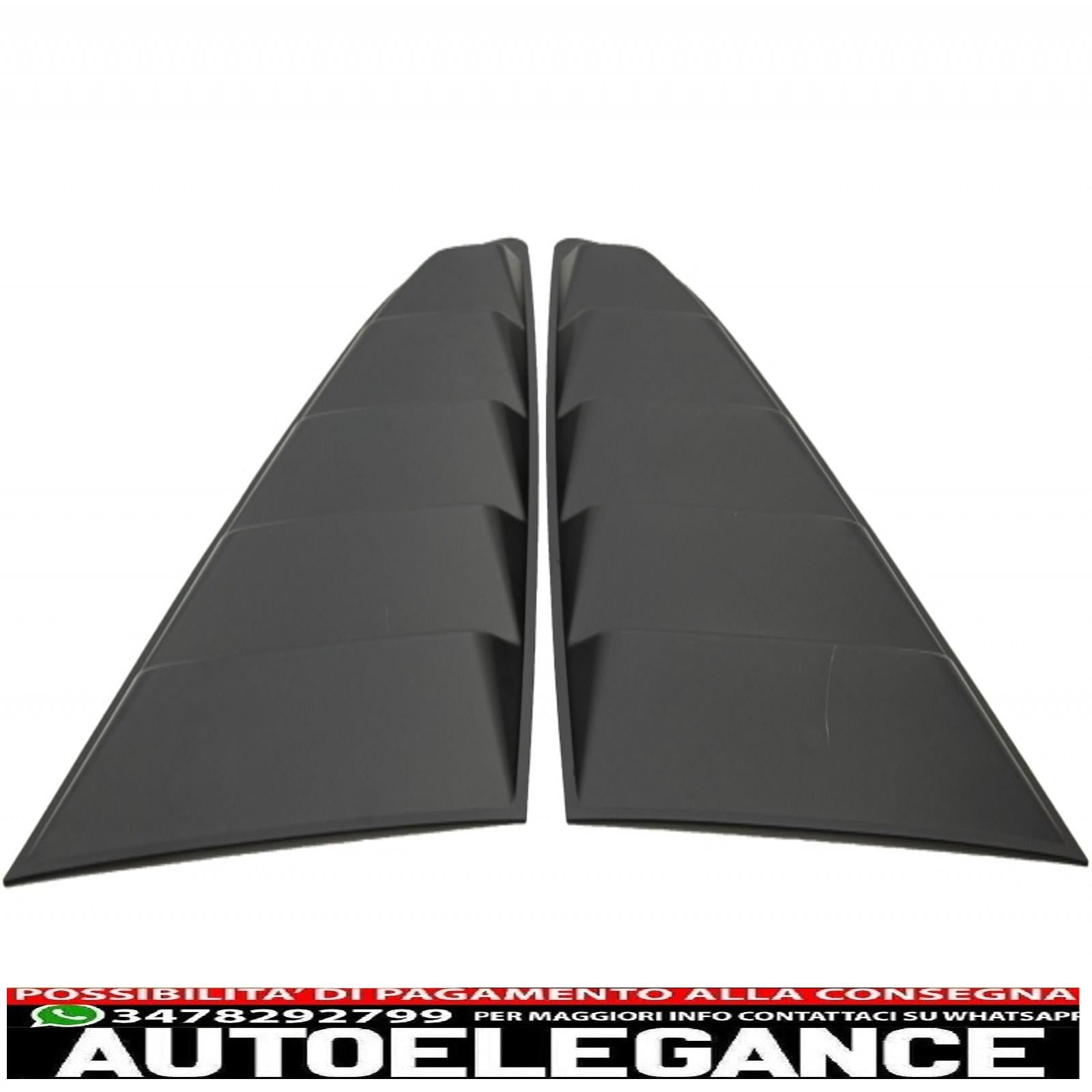 classiche feritoie per finestrini laterali adatte per Ford Mustang Mk6 VI sesta generazione (2015-2019) con feritoie per finestrini posteriori nere AUTOELEGANCERICAMBI