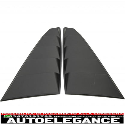 classiche feritoie per finestrini laterali adatte per Ford Mustang Mk6 VI sesta generazione (2015-2019) con feritoie per finestrini posteriori nere AUTOELEGANCERICAMBI