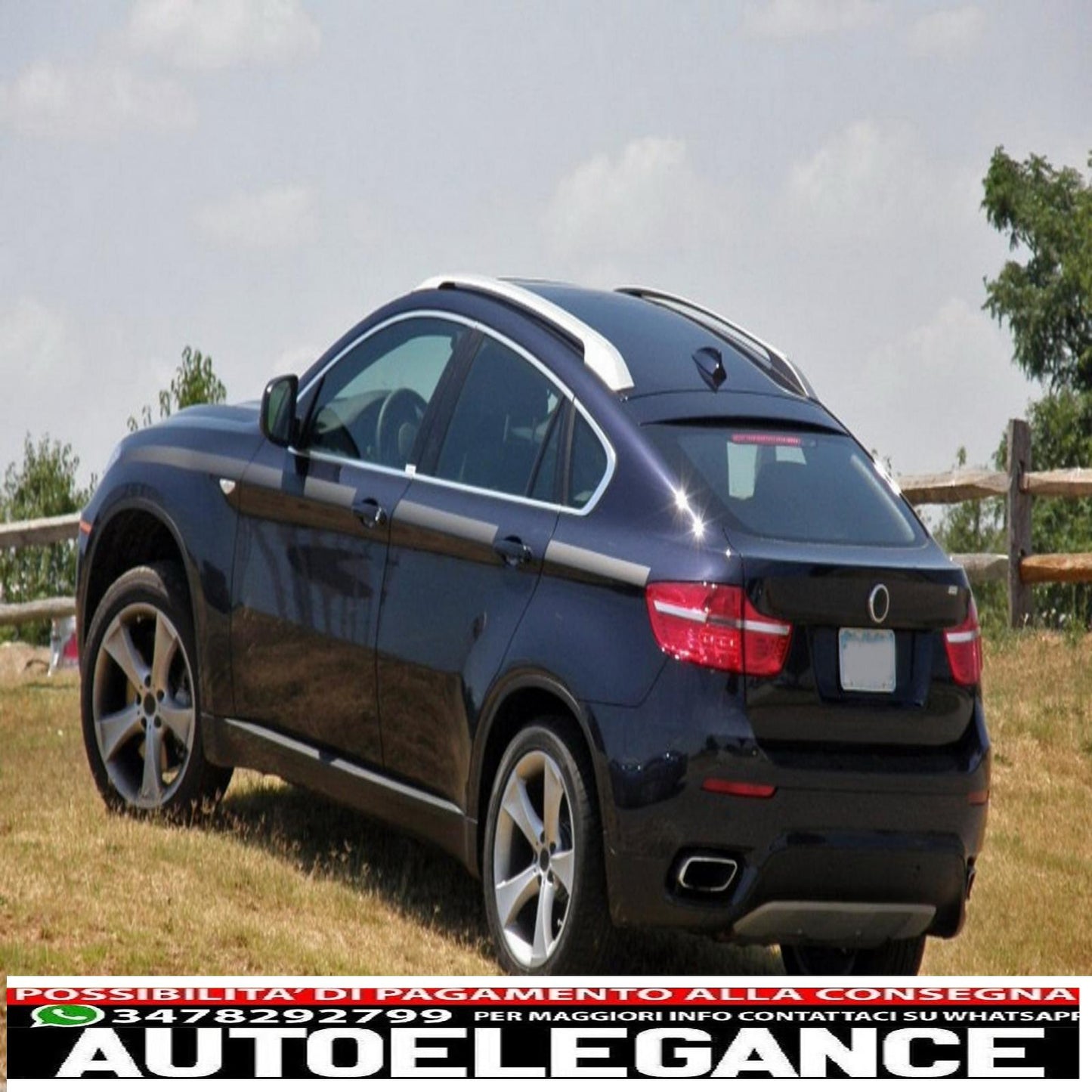 Roof rails suitable for bmw x6 e71 e72 (2008-2015) silver 