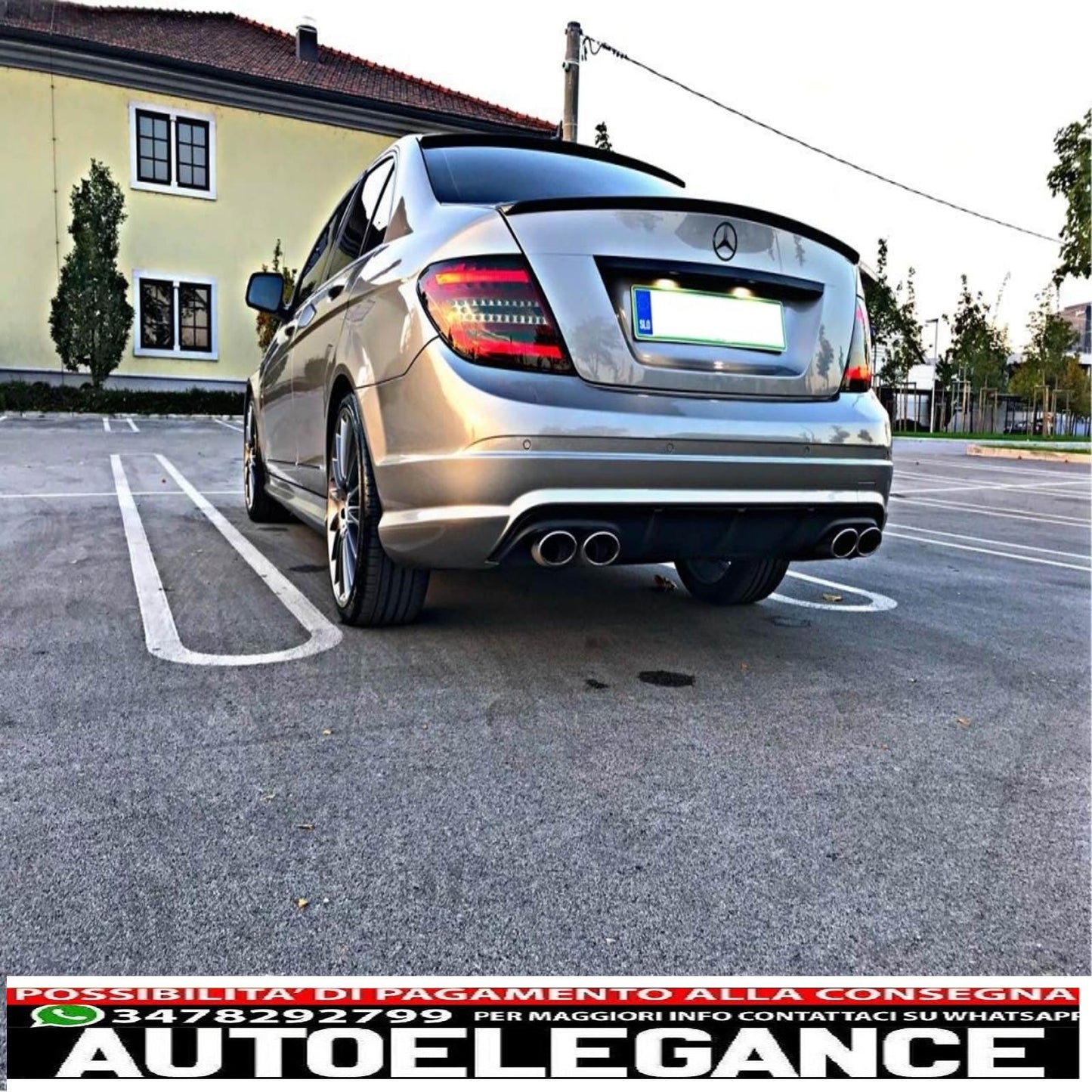 Exhaust muffler tips suitable for mercedes c class e class cls sl slk e63 c63 design 