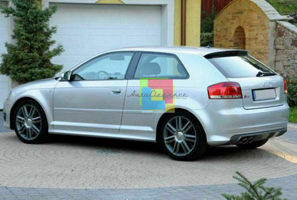 AUDI A3 8P 3 PORTE 2003-2008 DIFFUSORE POSTERIORE S3 SOTTO PARAURTI ABS NERO AUTOELEGANCERICAMBI