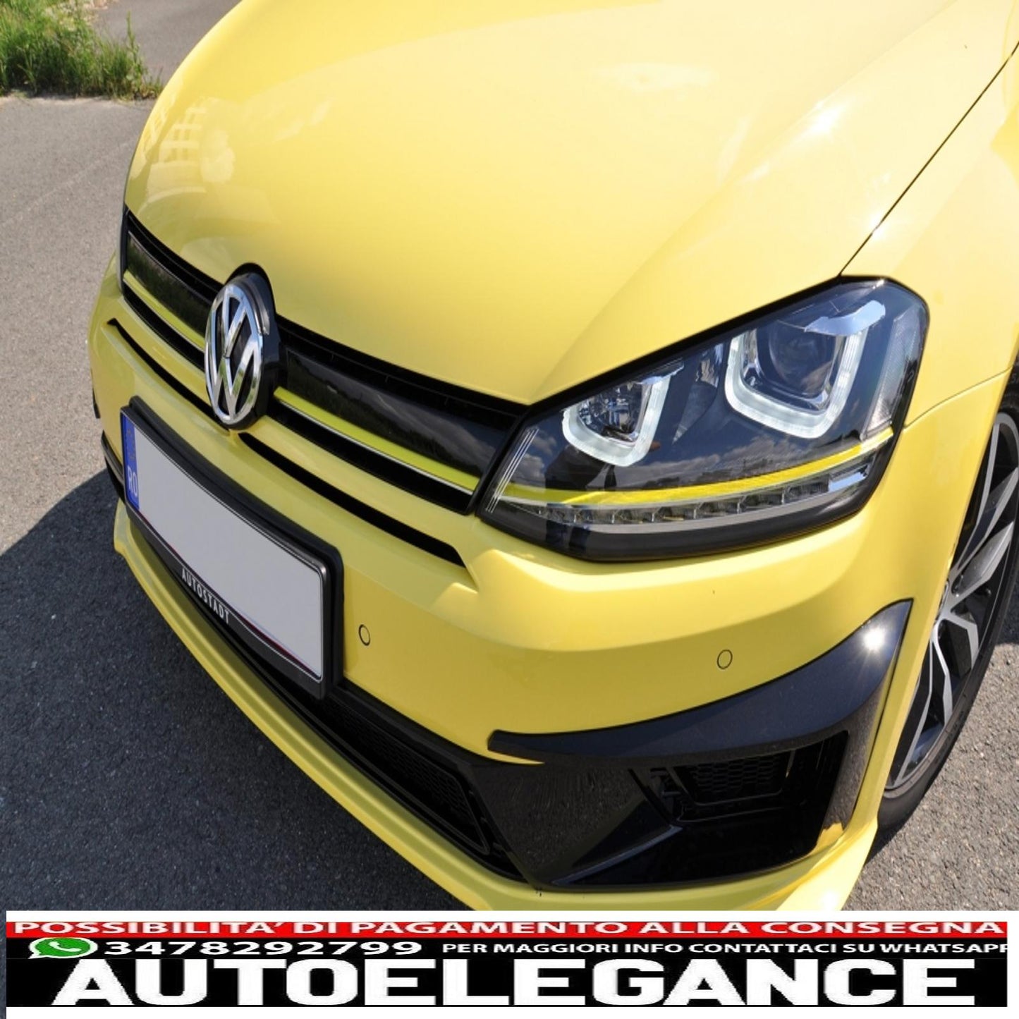 paraurti anteriore adatto per vw golf 7 vii (2013-2016) r 400 design